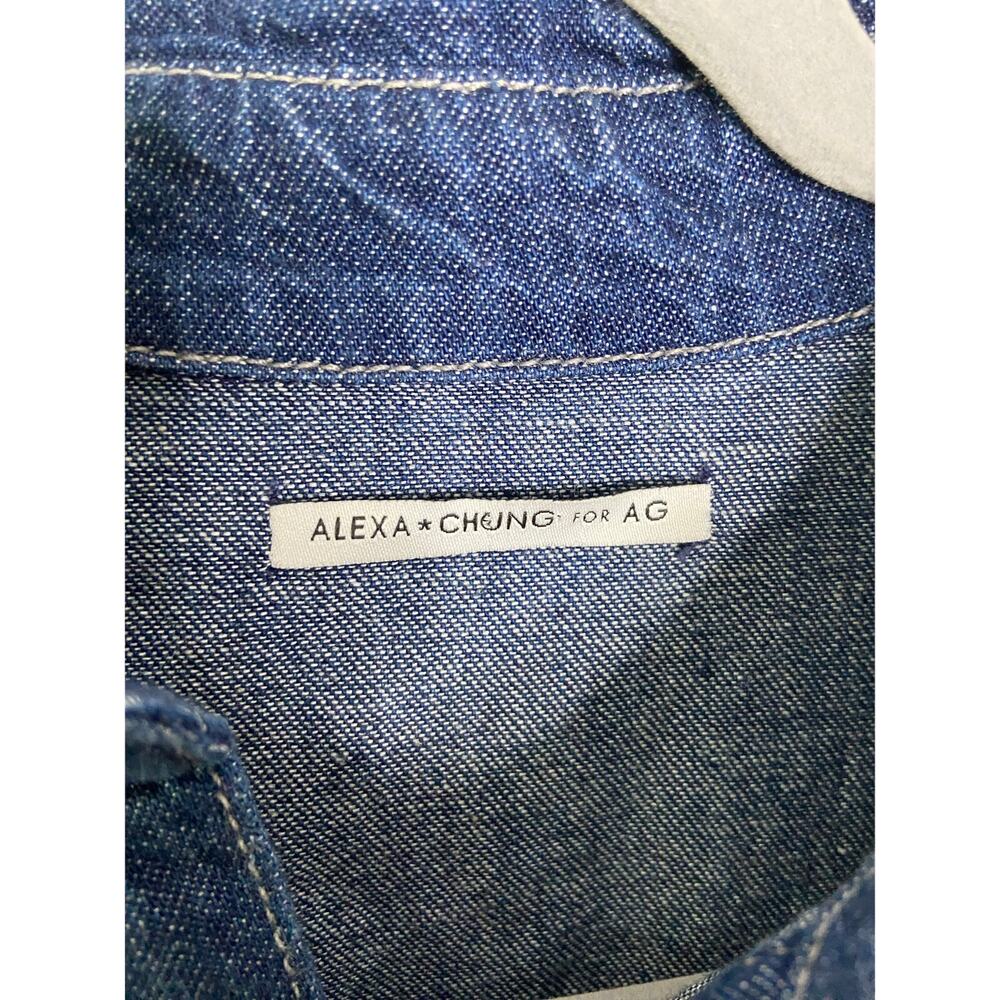Alexa Chung for AG Loretta Denim Romper Long Sleeve Western Cowboy Country Small - Picture 7 of 8